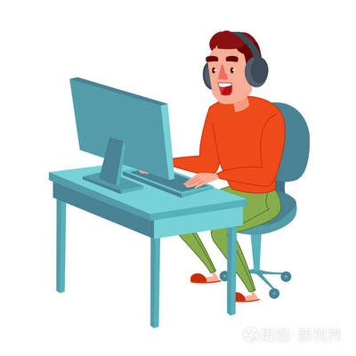 沉浸式快樂 年輕男玩家的游戲時光